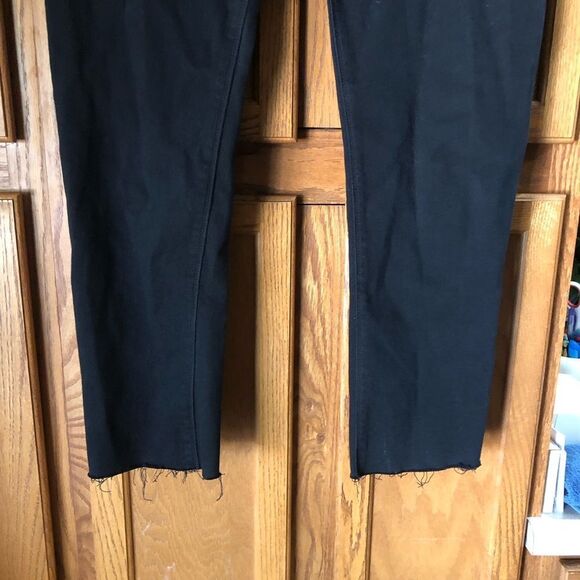 HUDSON Jeans High Rise Straight Ankle Cut Off Barbra Black Size 30 - Picture 6 of 14